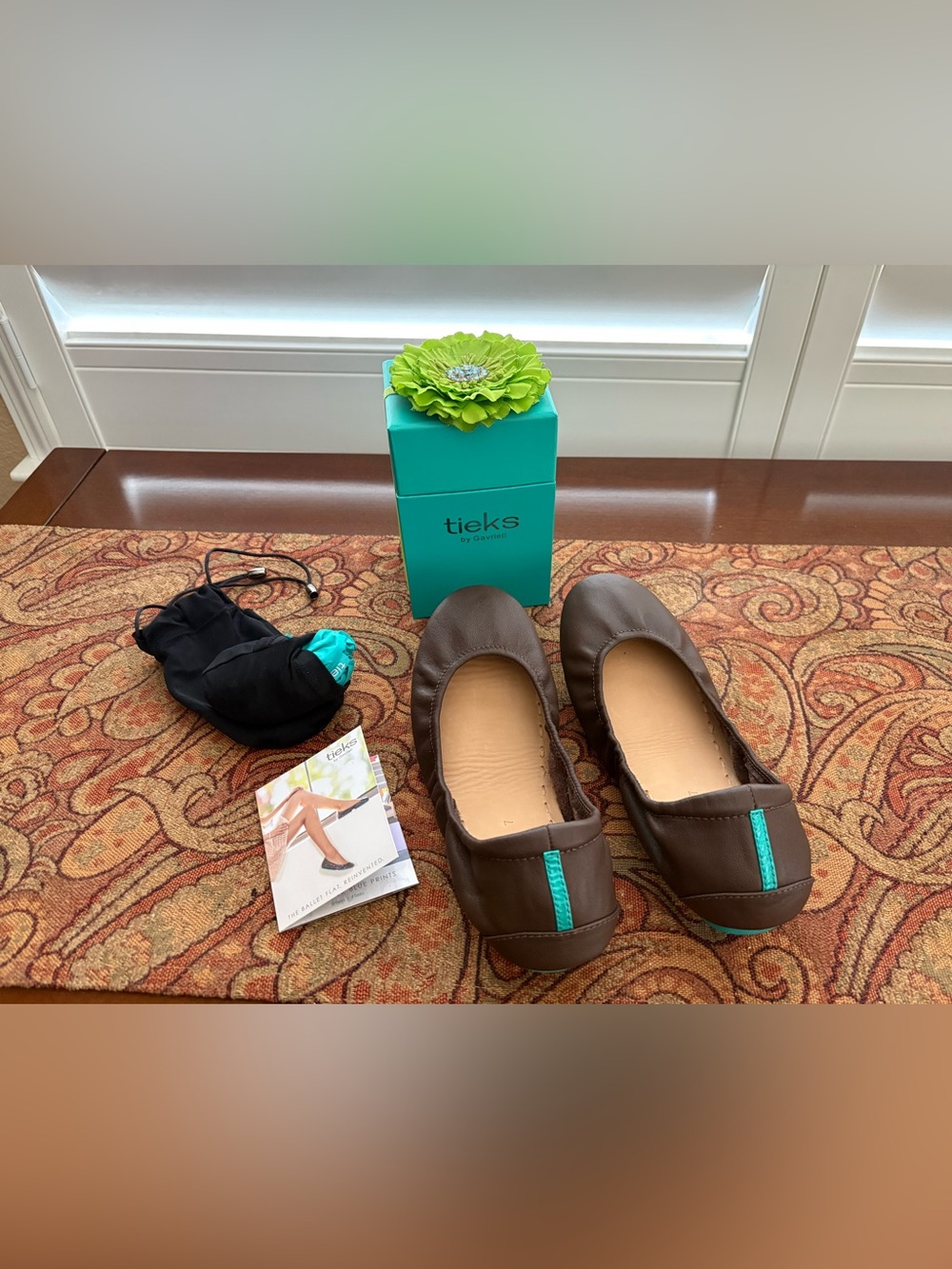 Tieks Ballet Flats Chocolate Brown Size 7 Very Good Condition